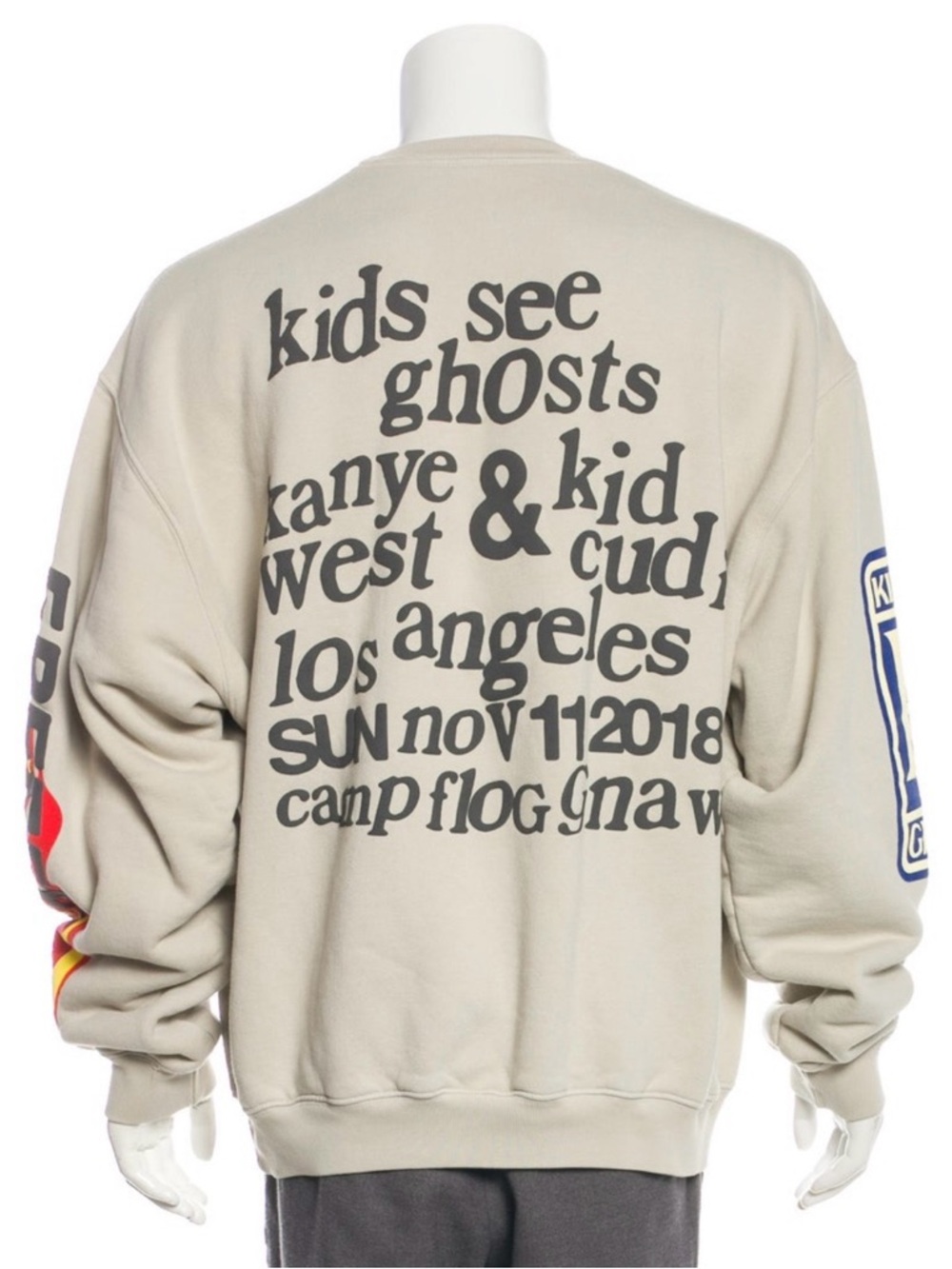 Kanye West & Kid Cudi 2018 Camp Flog Gnaw I Feel Ghosts Sweatshirt - Picture 2 of 4